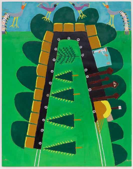 The Train (Train with Trees and Birds), Painting, 1953-1965