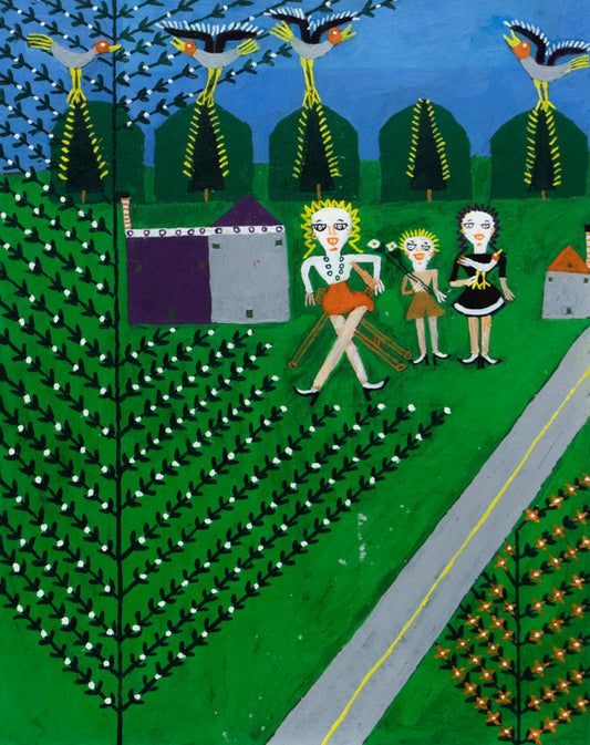 Seated with Two Figures, Painting, circa 1953-1965