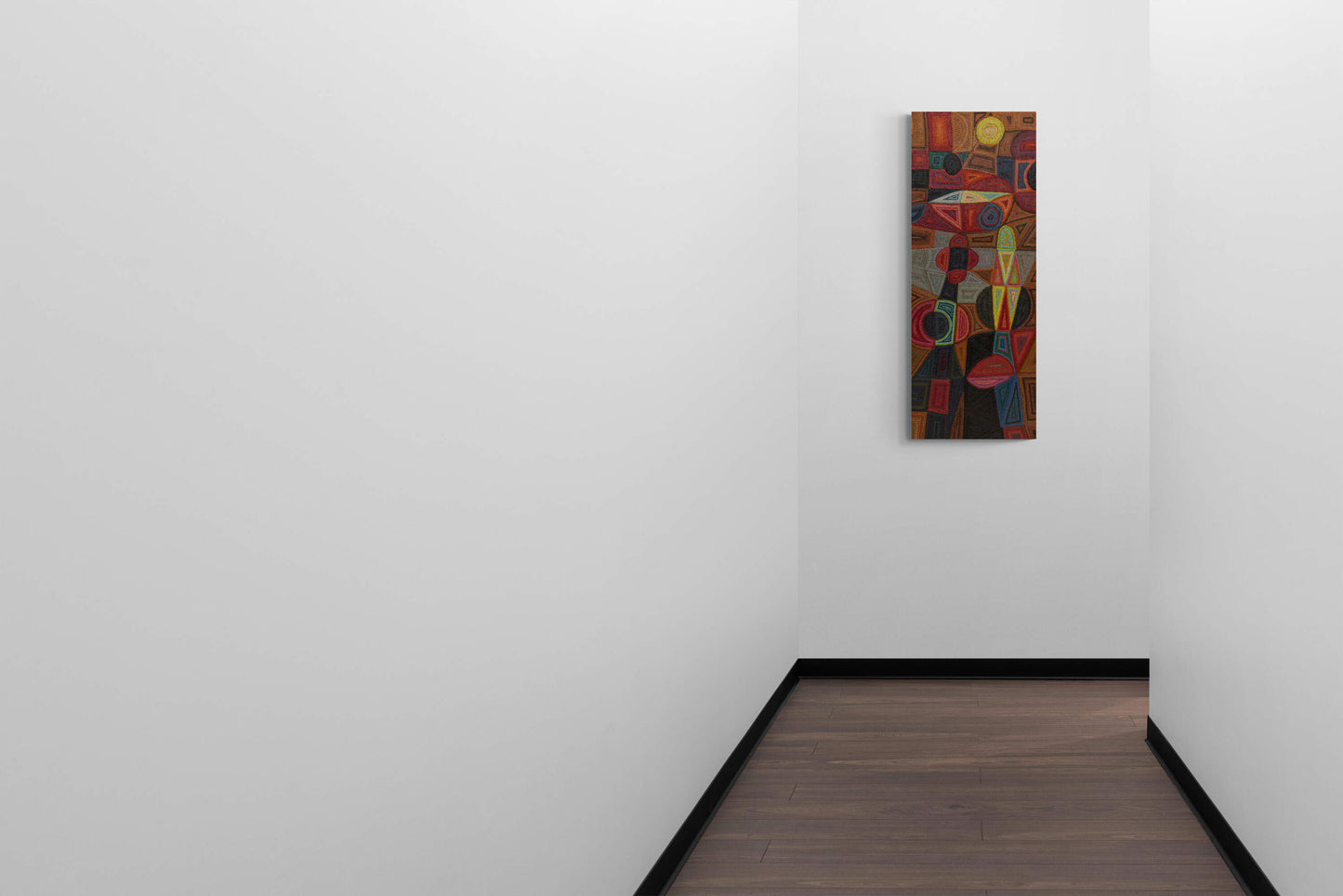Enchanted Garden (Abstract Composition in Red, Brown, Blue, and Black), Painting, 1987