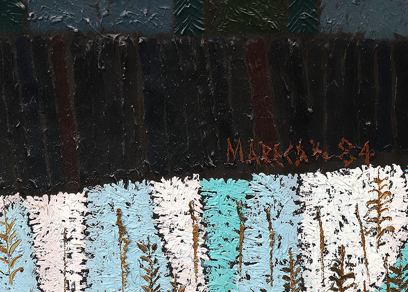 Winter Witch # 2 (Abstracted Woman and Town), Painting, 1984