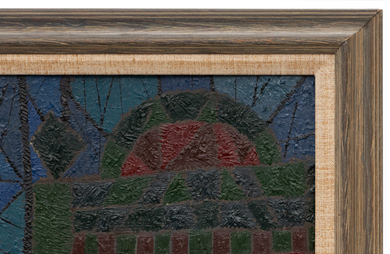 Winter Witch # 2 (Abstracted Woman and Town), Painting, 1984
