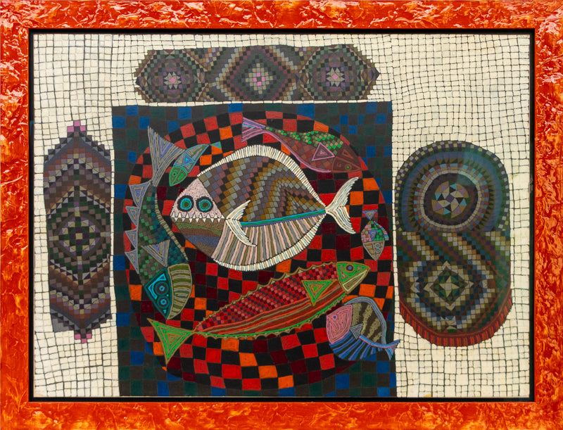 Edward Marecak (1919-1993) artwork for sale. Untitled (Fishes on Plate), Painting, Denver, Colorado, Art Gallery)