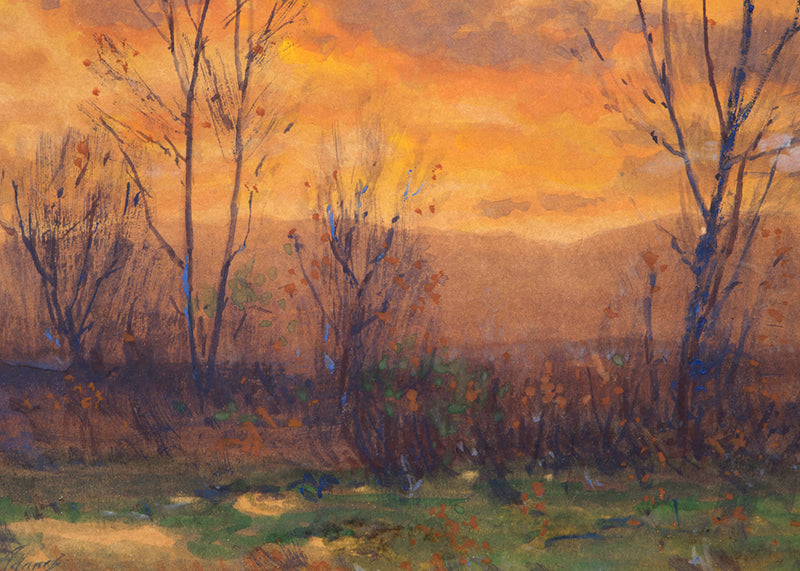 Untitled (Sunset, Along the Front Range, Colorado), Painting, circa 1900