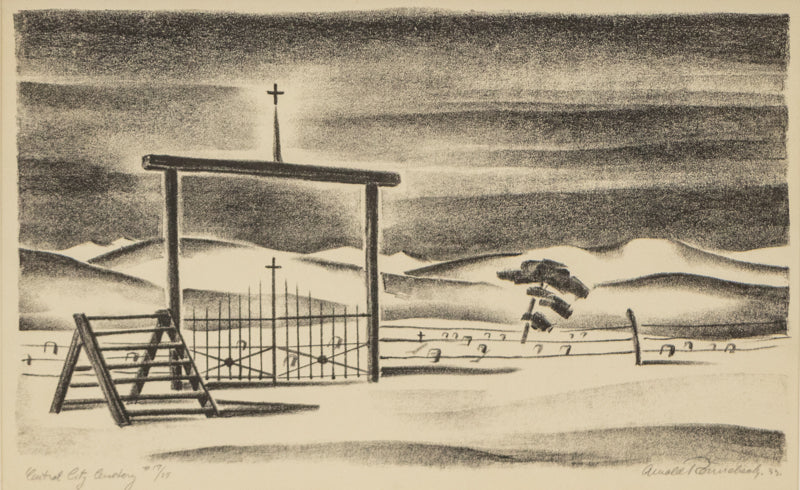 Arnold Ronnebeck (1885-1947) artwork for sale. Central City Cemetery (17/25), Print, 1933, Denver, Colorado, Art Gallery)