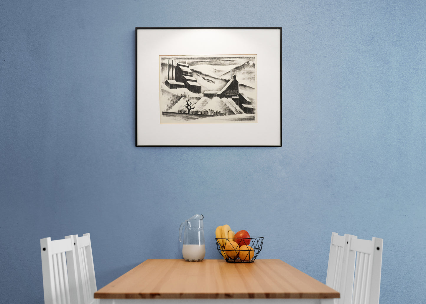Mine Near Continental Divide (Mine with Mountains), Print, 1933