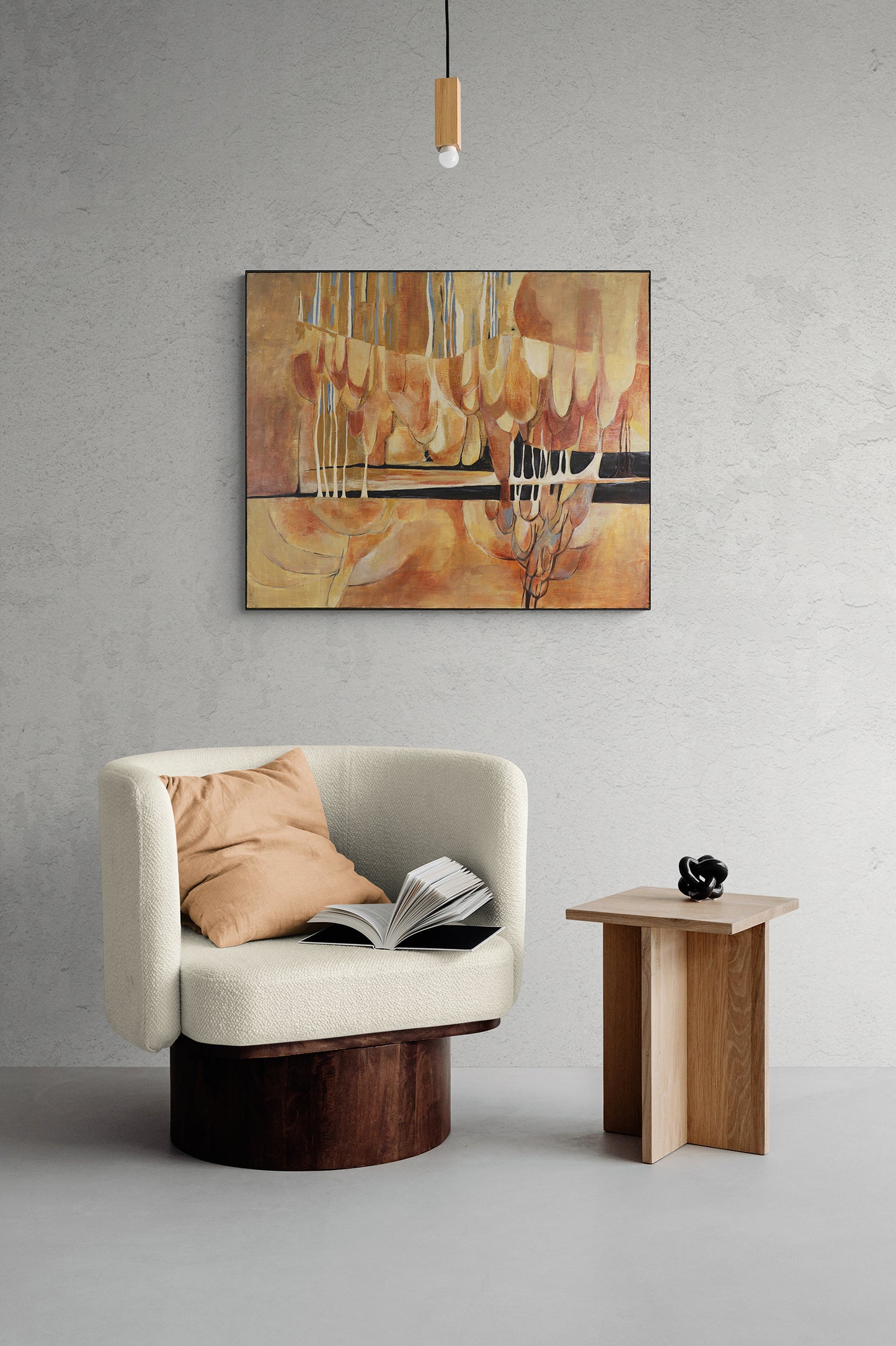 Untitled (Abstract Landscape with Ochre and Orange), Painting