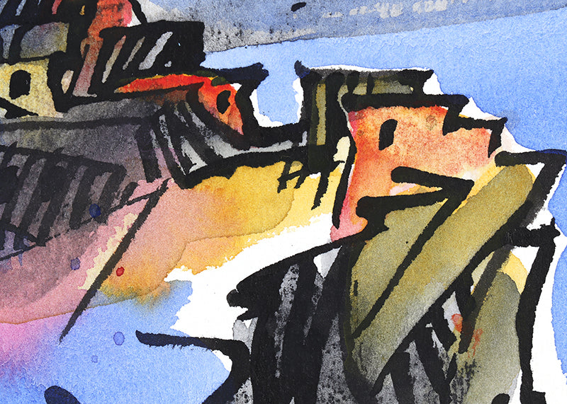 Walpi #3 (Hopi Village on First Mesa, Arizona), Painting, dated 2001
