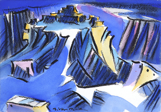 Walpi #7 (Hopi Village on First Mesa, Arizona), Painting, dated 2002