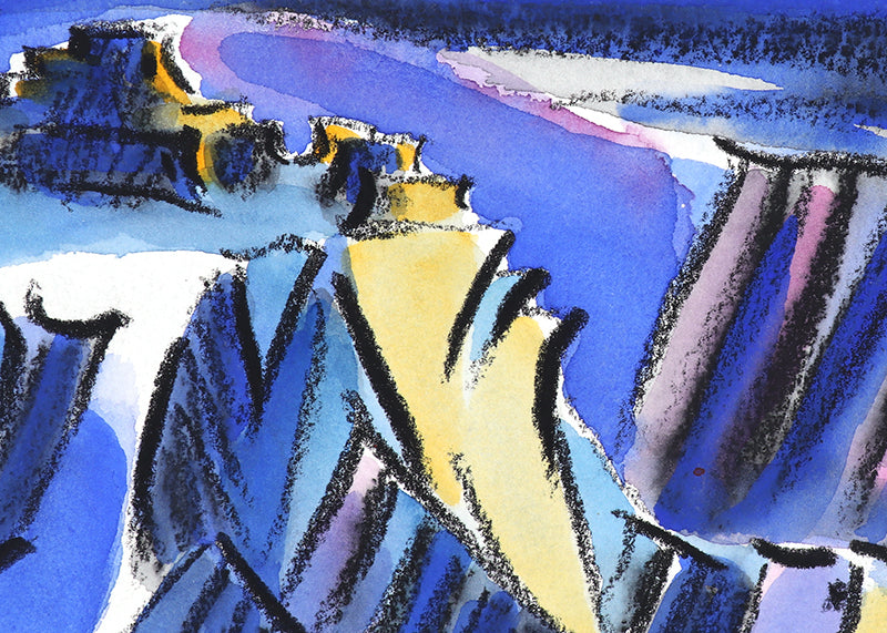 Walpi #7 (Hopi Village on First Mesa, Arizona), Painting, 2002