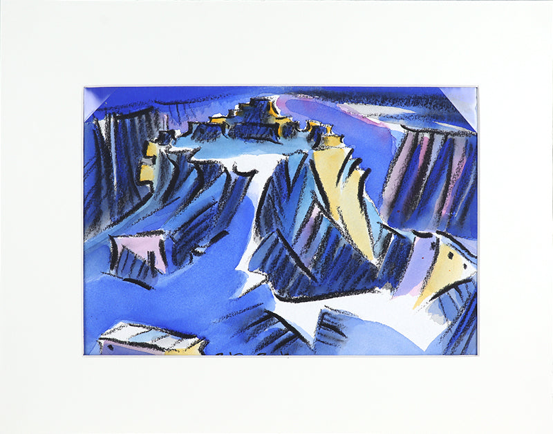 Walpi #7 (Hopi Village on First Mesa, Arizona), Painting, 2002