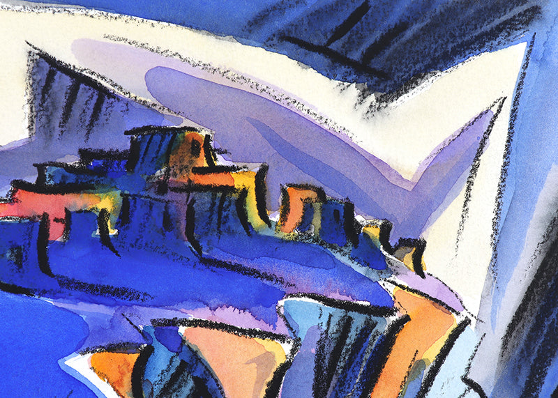 Walpi #8 (Hopi Village on First Mesa, Arizona), Painting, dated 2002