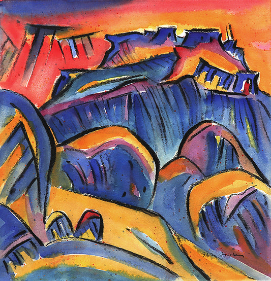 Second Mesa (Hopi Pueblo, Arizona), Painting, circa 1989