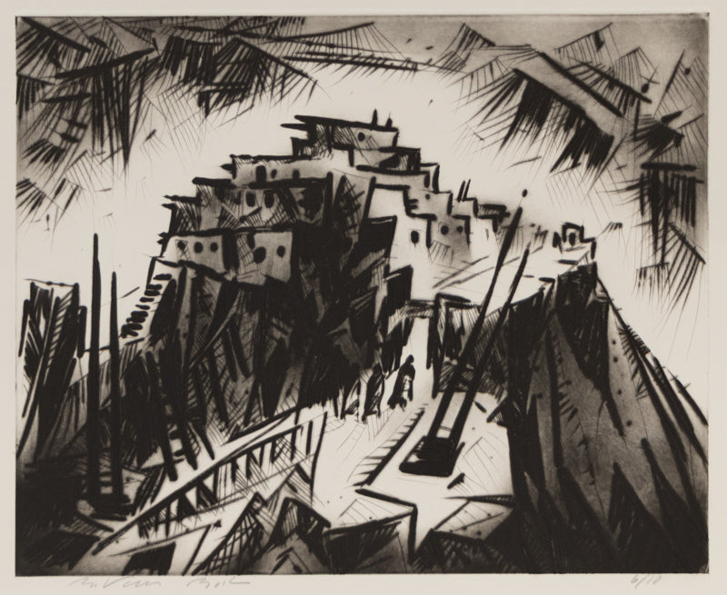 Walpi mit Kiva 6/10 (Walpi with Kiva, Hopi Village on First Mesa, Arizona), Print, 1991