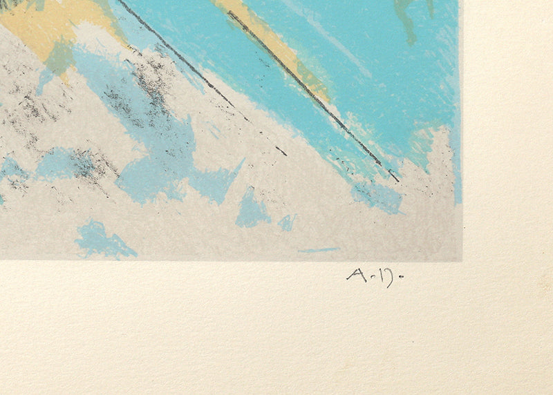 Trees in Ranchitos II (Modernist Landscape with Trees), Print, 1975