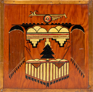 Cosmic Form, circa 1939, oil on wood Painting