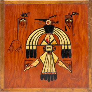 Winged Figure, circa 1939, oil on wood Painting