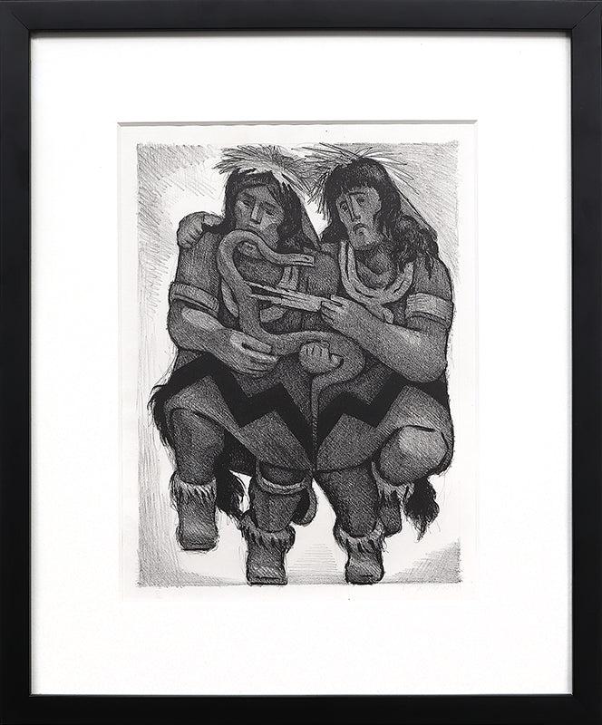 Indian Snake Dance (Two Figures Dancing), Print, 1952