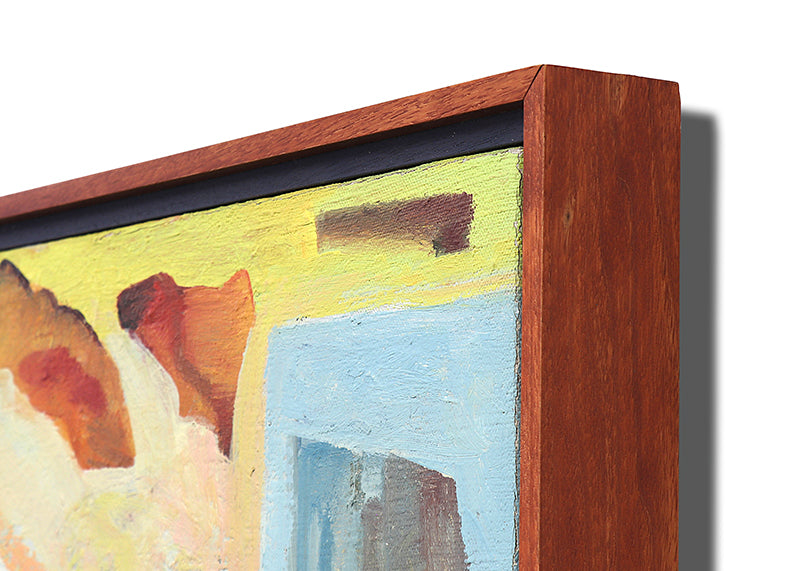 Dawn of the Tigris (Abstract Composition in Blue, Rust, Orange, and White), Painting