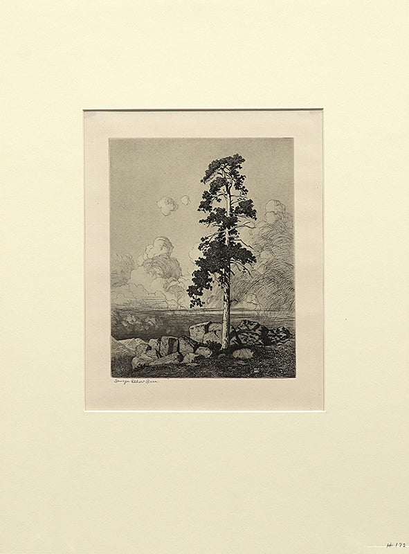 Solitary Pine (Mountain Moods), Print, circa 1916