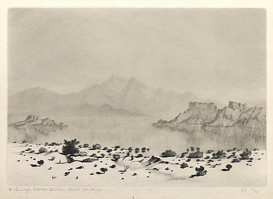 George Elbert Burr (1859-1939) artwork for sale. A Mirage (Arizona - Desert Set), Print, circa 1921, Denver, Colorado, Art Gallery)