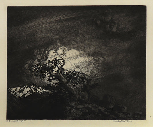 George Elbert Burr (1859-1939) artwork for sale. Timberline Storm (Storm near Timberline, Colorado), Print, circa 1922, Denver, Colorado, Art Gallery)