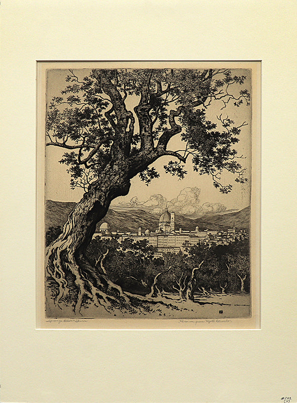 Florence from Monte Oliveto (Italy), Print, circa 1915