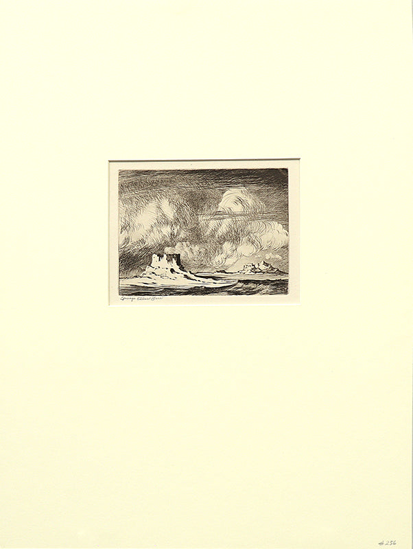 Arizona Storm (Landscape with Desert and Storm Clouds), Print, circa 1925