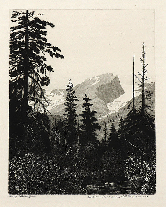 George Elbert Burr (1859-1939) artwork for sale. Road to Bear Lake, Estes Park, Colorado, Print, circa 1920, Denver, Colorado, Art Gallery)