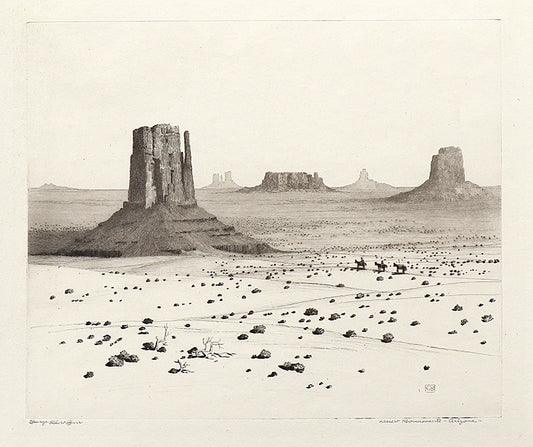 George Elbert Burr (1859-1939) artwork for sale. Desert Monuments, Arizona, Print, circa 1925, Denver, Colorado, Art Gallery)