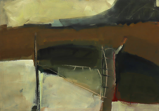 Untitled (Brown and Green Abstract), Painting, 1994
