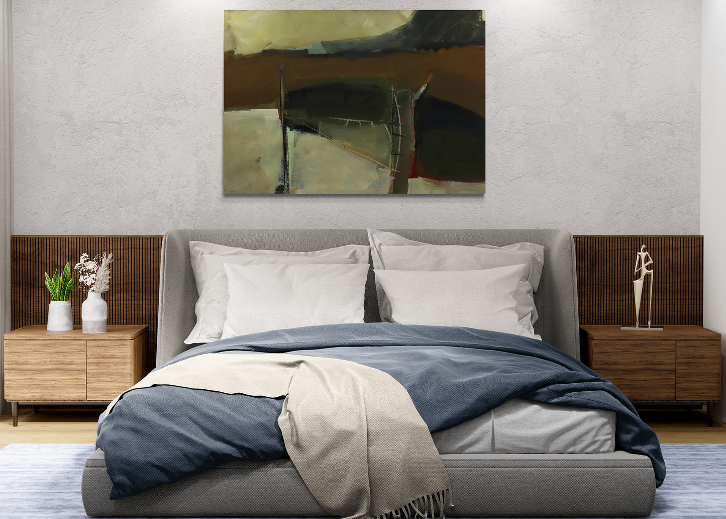 Untitled (Brown and Green Abstract), Painting, 1994