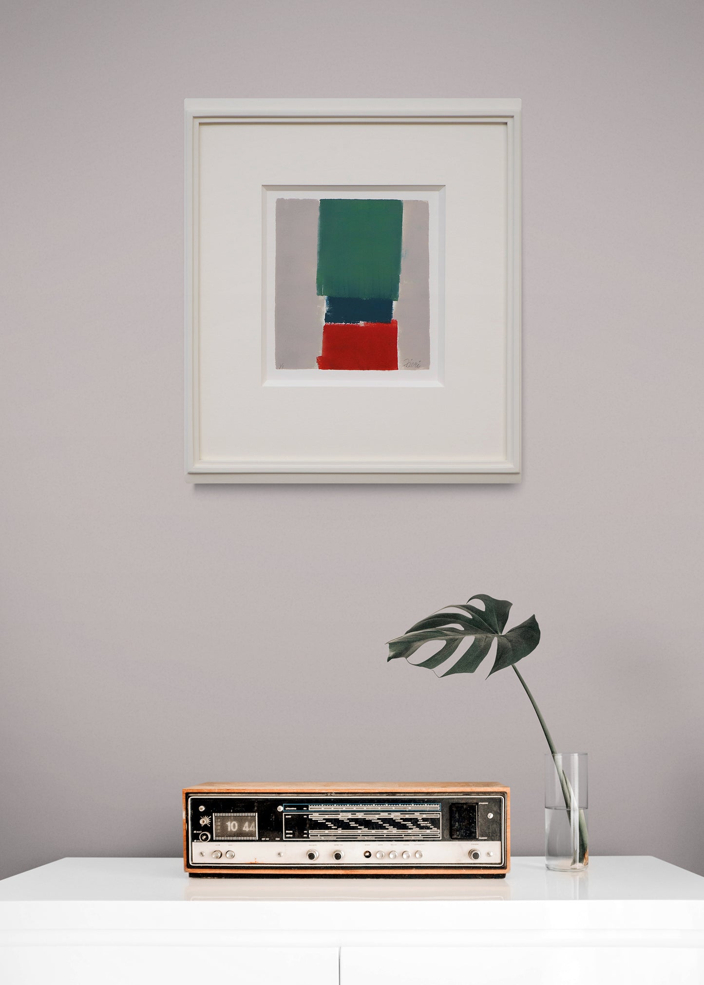 Untitled (Abstract in Gray, Red, Blue, Green 1/1), Print