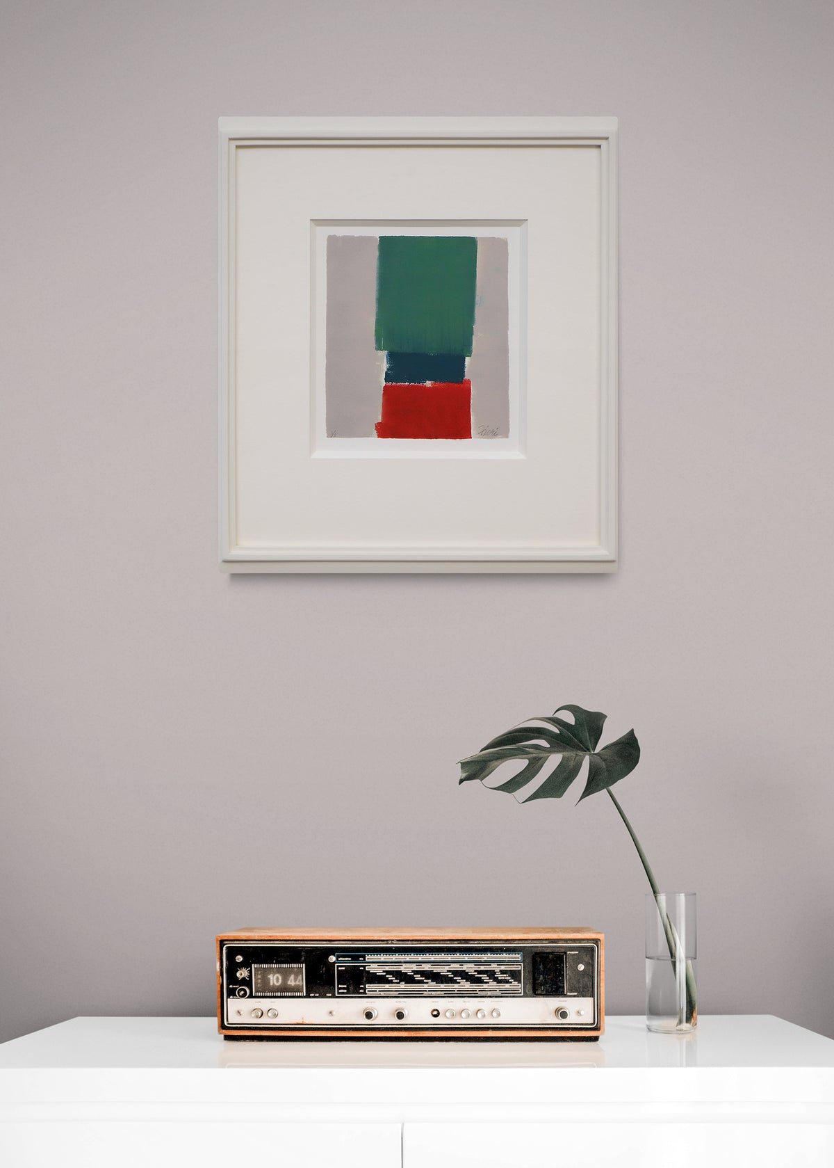 Untitled (Abstract in Gray, Red, Blue, Green 1/1), Print