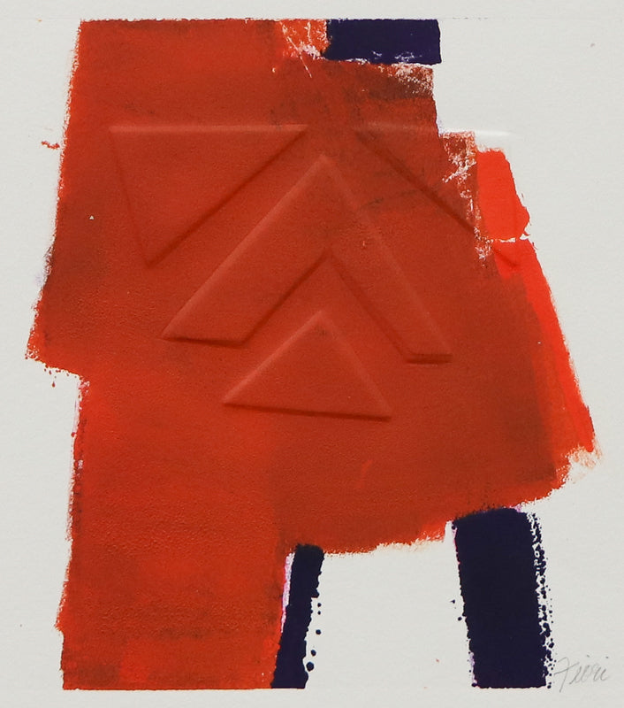 Untitled (Violet and Orange Abstract), Print