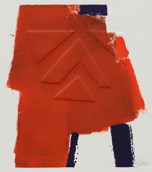 Untitled (Violet and Orange Abstract), Print