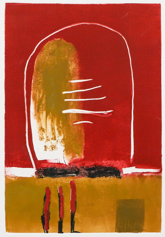 Untitled (Abstract Red, Umber, and Black), Print