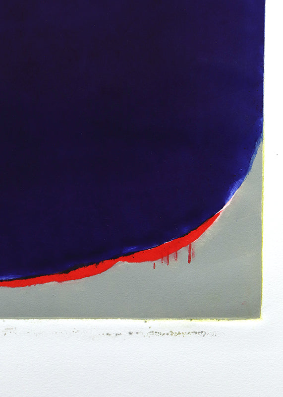 Untitled (Abstract Blue, Red and Grey), Print