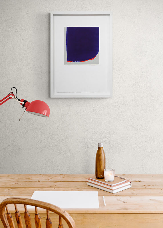 Untitled (Abstract Blue, Red and Grey), Print