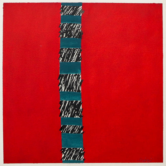 Untitled (Abstract Red, with Blue and Black), Print