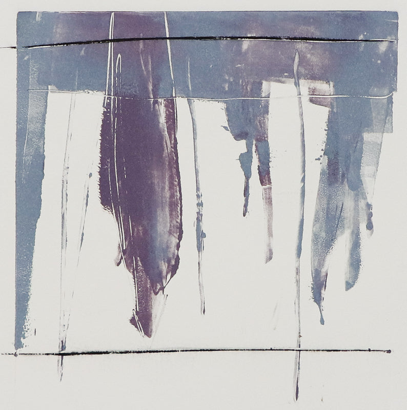 Untitled (Abstract Purple, Blue, and Black), Print