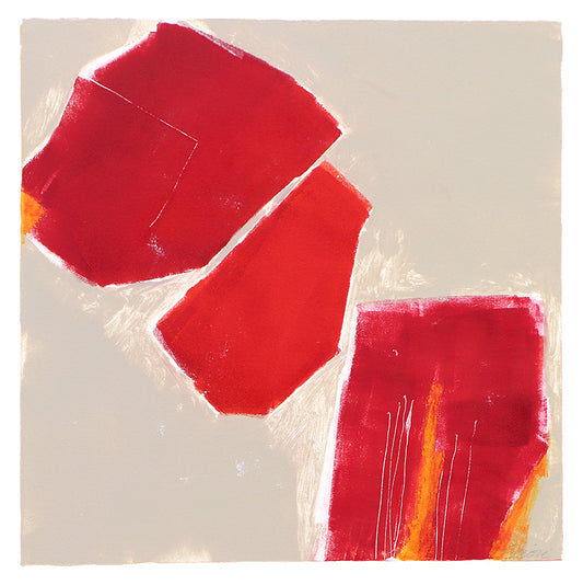 Untitled (Abstract in Red, Orange, and Taupe), Print