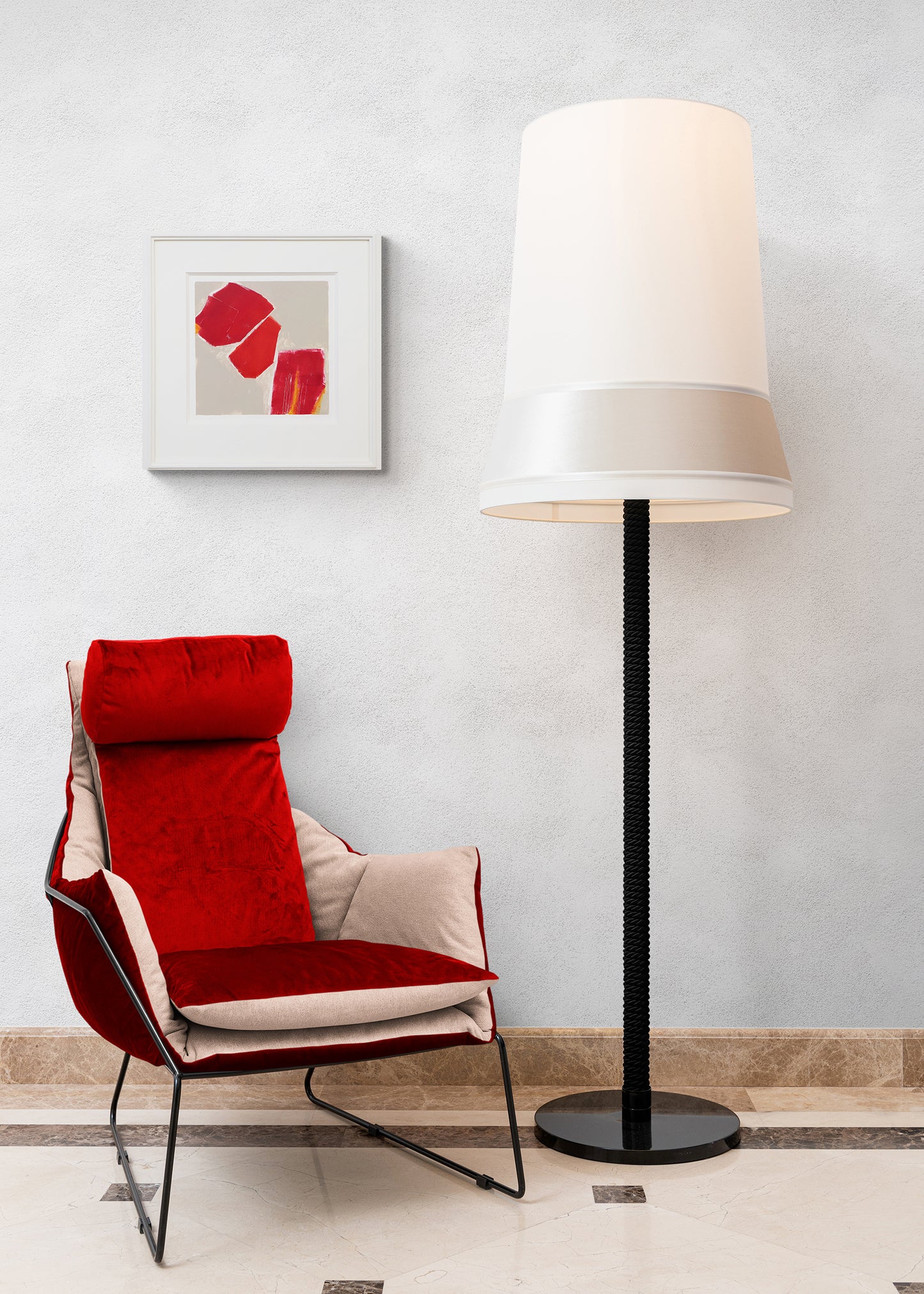 Untitled (Abstract in Red, Orange, and Taupe), Print