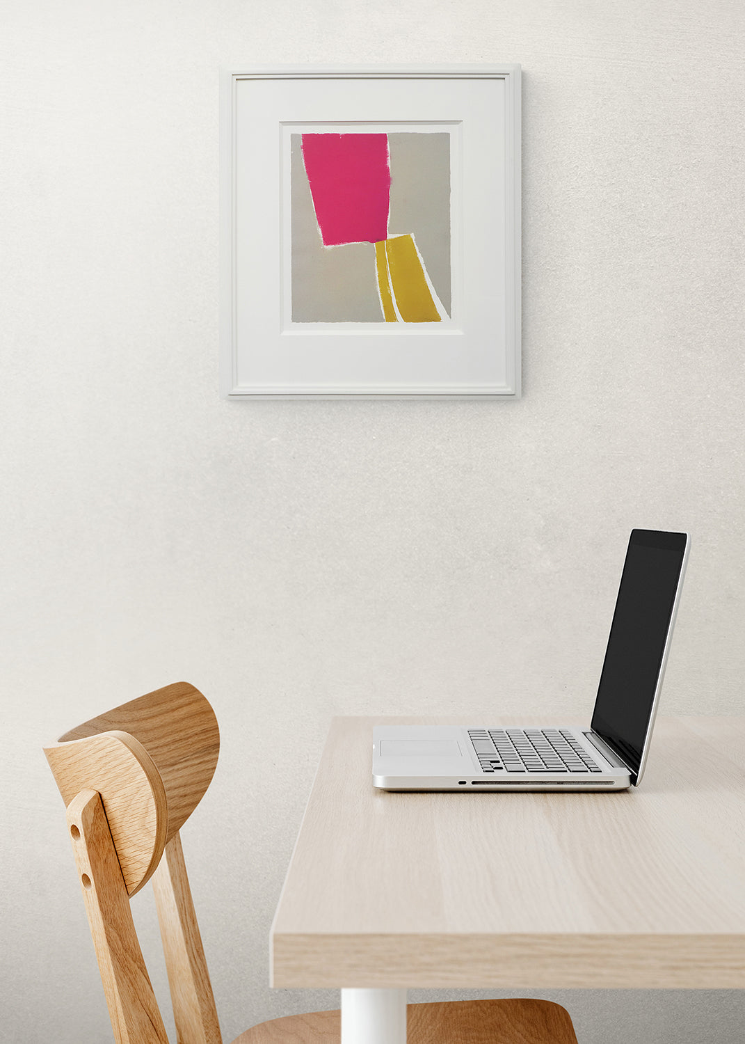 Untitled (Abstract Pink, Grey, and Yellow), Print, circa 1990-2005