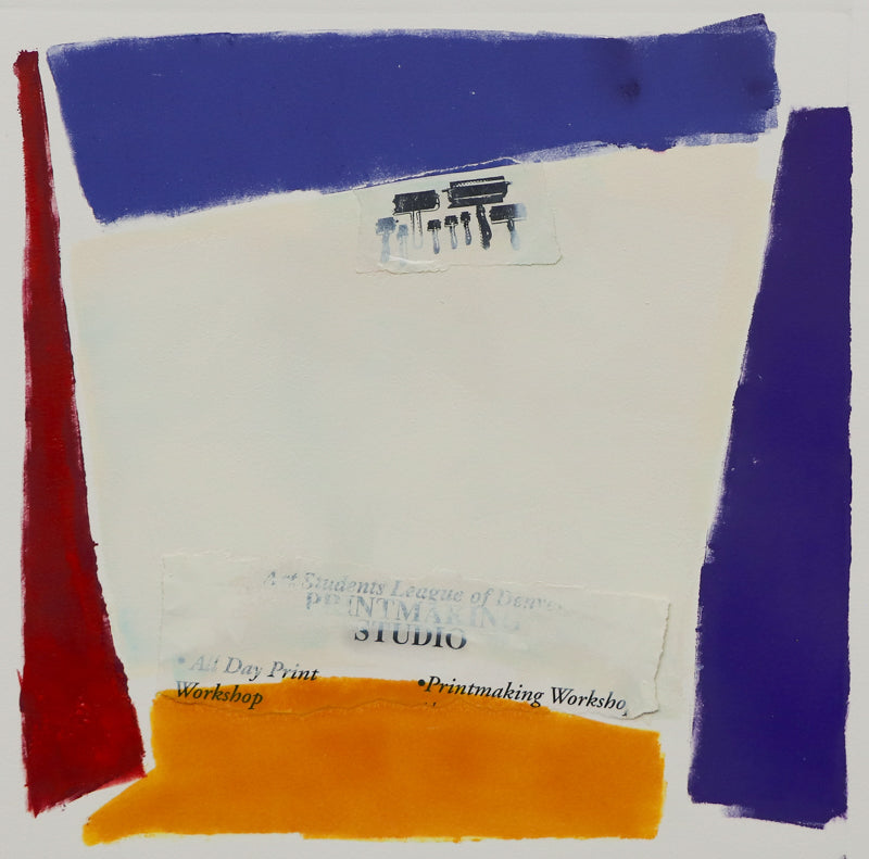 Untitled (Abstract Collage with Polygons and Text), Print