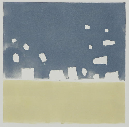 Untitled (Abstract Blue, White, and Yellow), Print