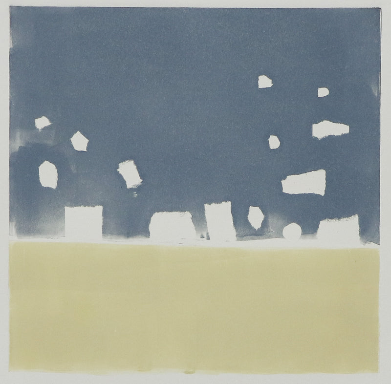 Untitled (Abstract Blue, White, and Yellow), Print