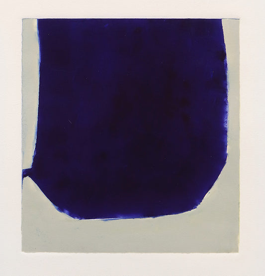 Untitled (Abstract Blue on Grey), Print