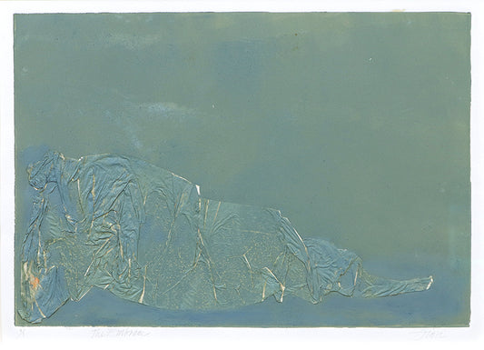 The Embrace (Abstract in Seafoam Green and Blue), Collage, circa 1990-2005