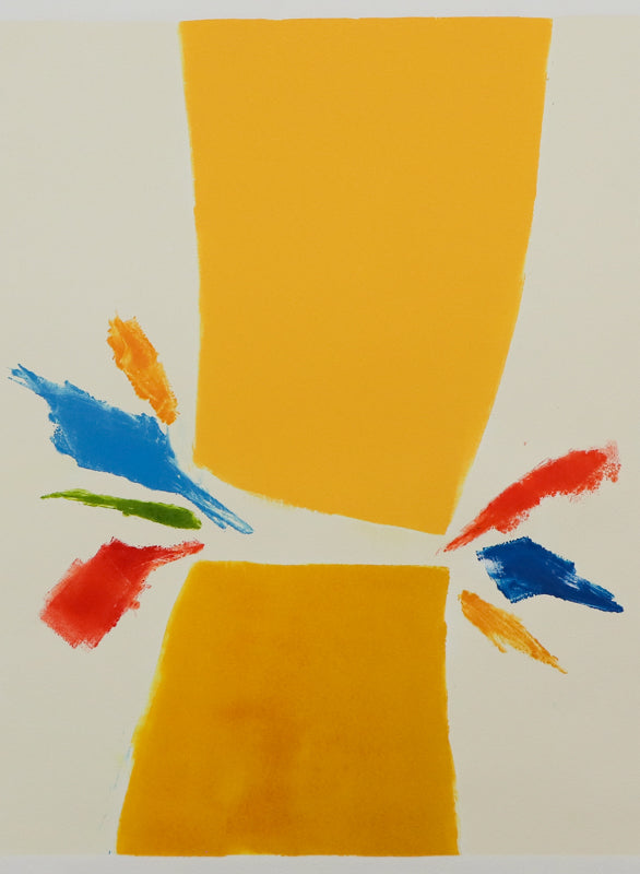 Untitled (Abstract Yellow with Blue, Green, and Red), Print, circa 1990-2005
