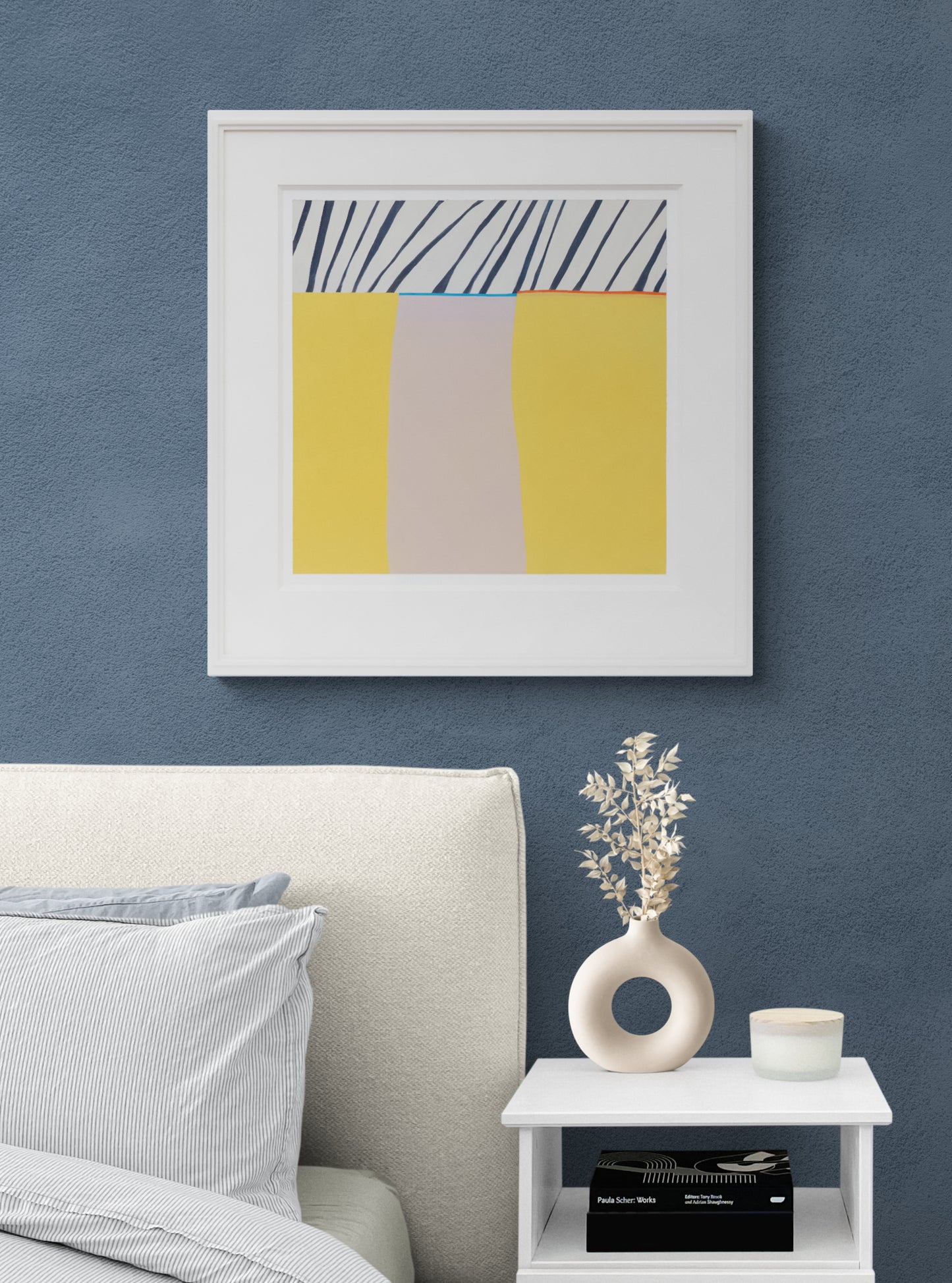 Yellow Series #5 (Abstract in Yellow, Pink, White, and Black), Painting, 2006